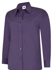 Ladies Shirt Smart Office Formal Work Size 8 to 24 Easy Care Button Blouse NEW