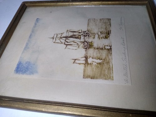 Halfred Tygesen Art: A Dutch Fishing Boat (1890-1951) Danish Canada SIGNED Sail - Picture 8 of 16