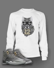 Graphic Tee Shirt To match J12 Cool Grey Men's Tee Shirt Wolf Mens BIg Tall Sm T