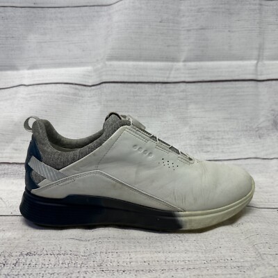 シューズ(男性用) ECCO GOLF S-THREE 43 (US 9.5) Ecco S-Three Golf Shoes - White & Blue Size 43 (US 9-9.5) Fast