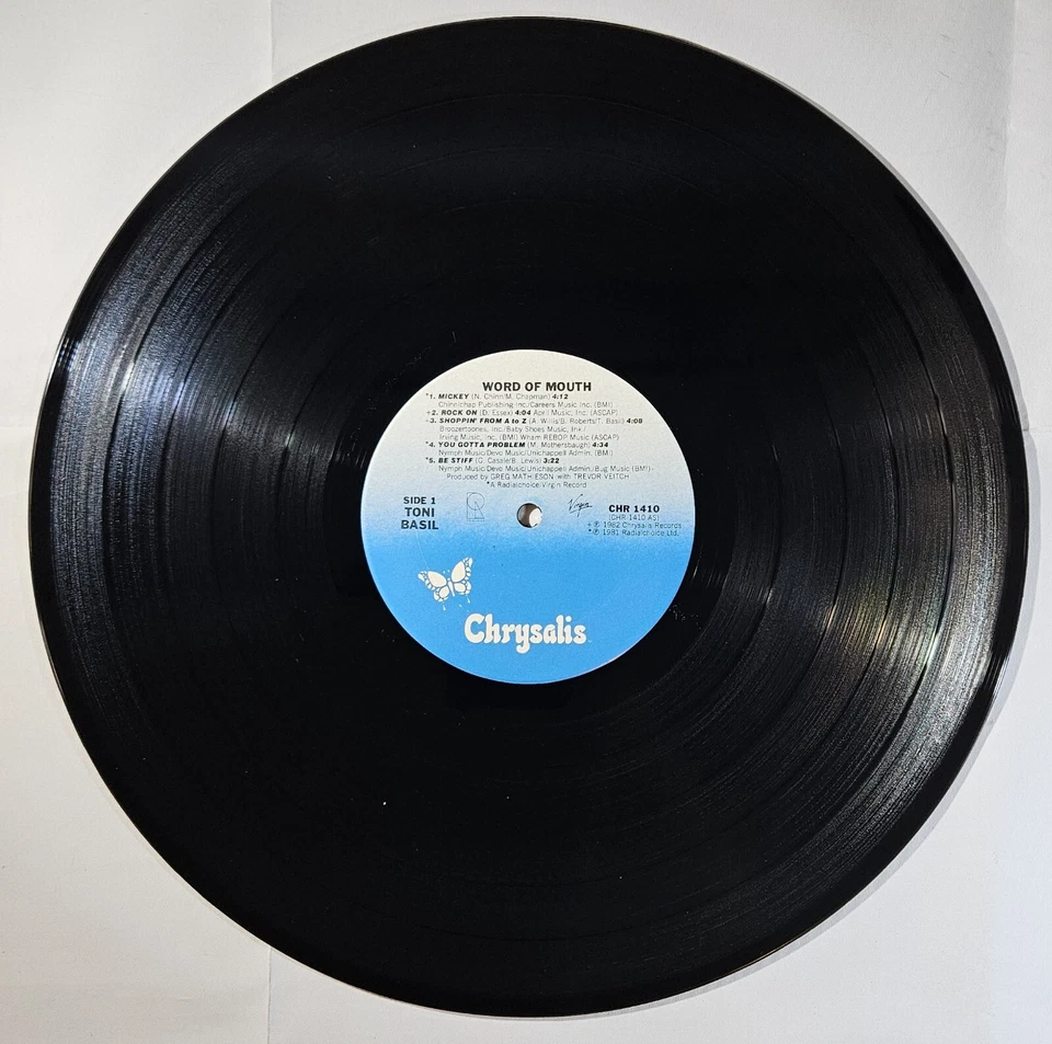 Toni Basil - Word of Mouth [1982 Terre Haute Press] [Used Vinyl Record LP] [B] - Image 3 of 4
