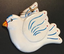 White Dove Christmas Ornament 3  X 3.5  