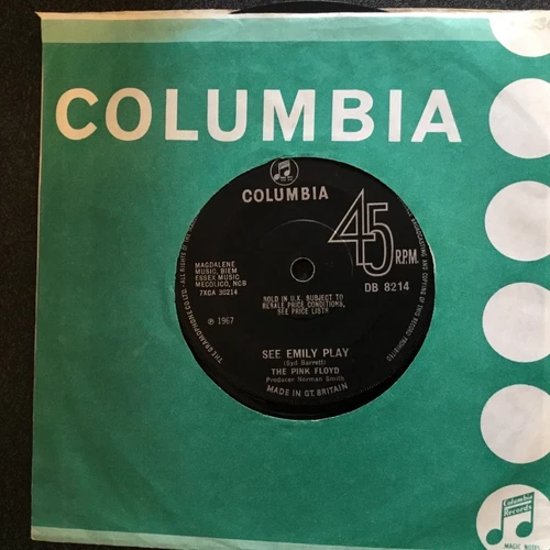 PINK FLOYD - ‘SEE EMILY PLAY’ / ‘SCARECROW’. COLUMBIA DB 8214. 1967. CLASSIC 45