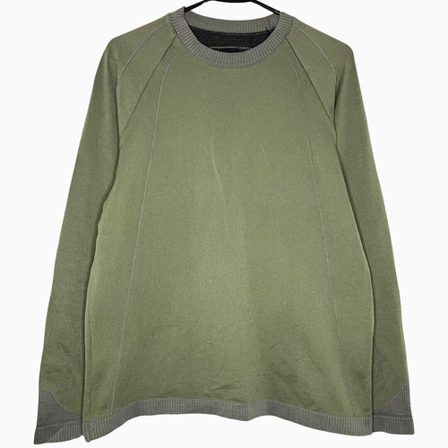 _J.L-A.L_ Mens Shirt XS/S Green Prima Knit Long Sleeve Outdoor Designer Italy