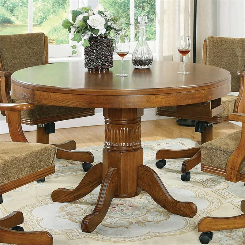 Bowery Hill Round Pedestal Dining Table in Amber eBay