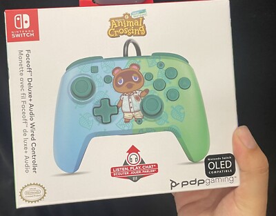 Nintendo switch PDP Faceoff Deluxe+ Audio Wired Controller Animal Crossing