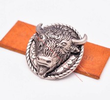 2PC Heavy Duty Huge Cow Buffalo Head Bison Western Saddle Tack Conchos Screwback