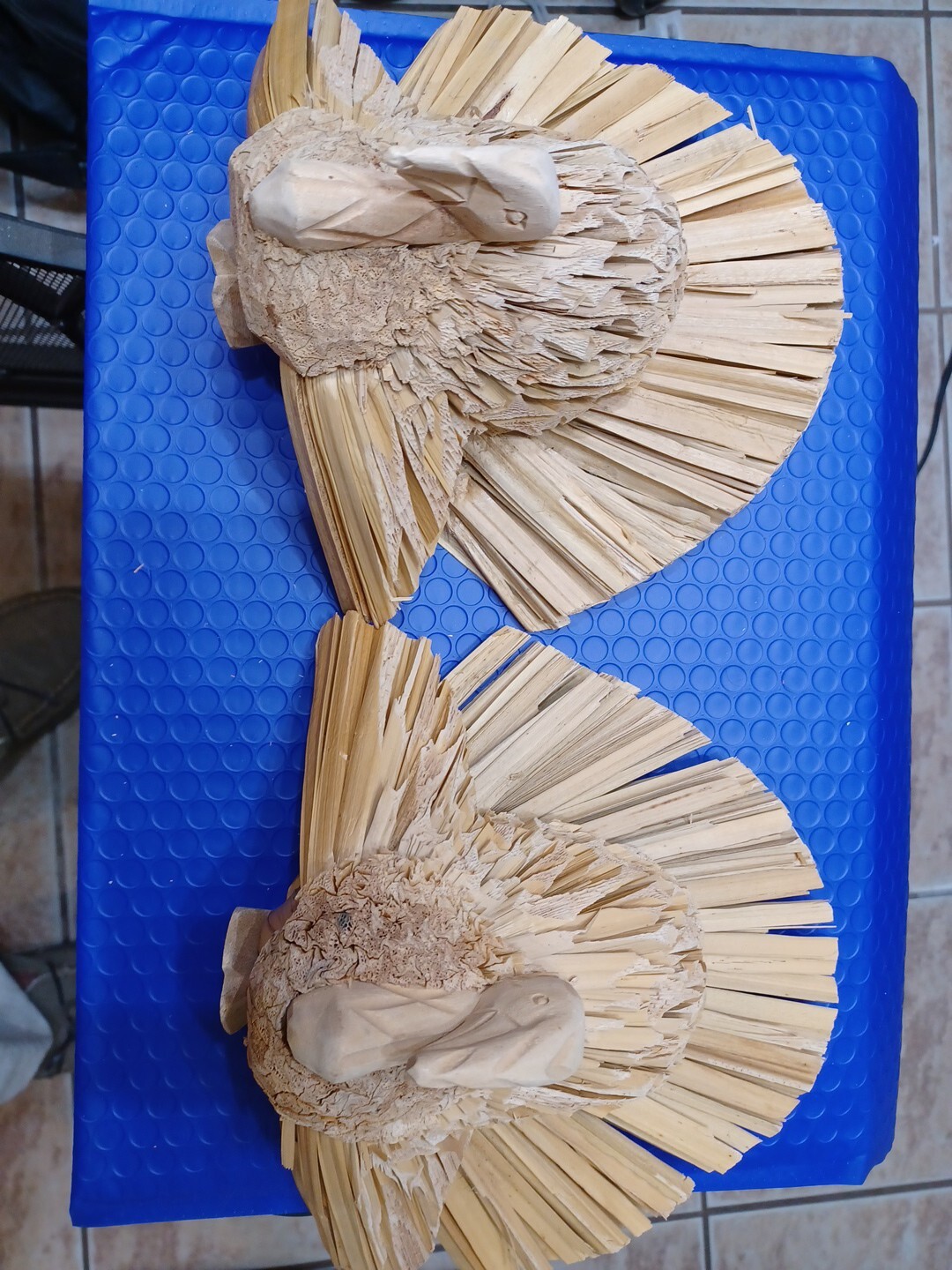 Wood Head and Feet Turkey Lot (2) 8.5x8.5x5