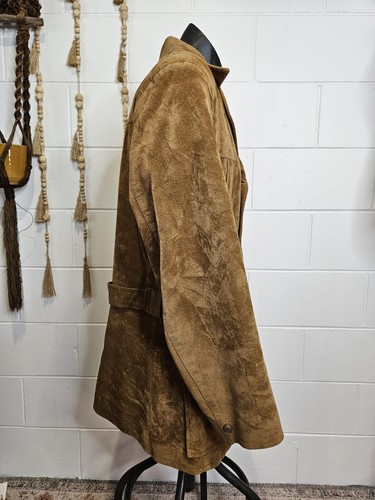 Vintage 70s Spicer Sportswear of Melbourne Jacket Size 42 Men's Cotton Suede - Picture 2 of 18