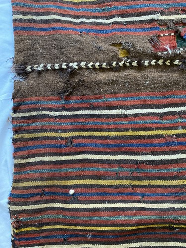 UZBEK TARTARI .830 Ave Wide X 1.70 Long Handmade Wool Saddlebag - Picture 7 of 13