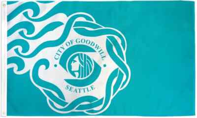 Seattle City 3x5ft Poly - King County City of Goodwill Flag of Washington State