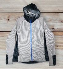 Under Armour Storm Cold Gear Fitted Womens Size Large Full Zip Gray, Blue NWT