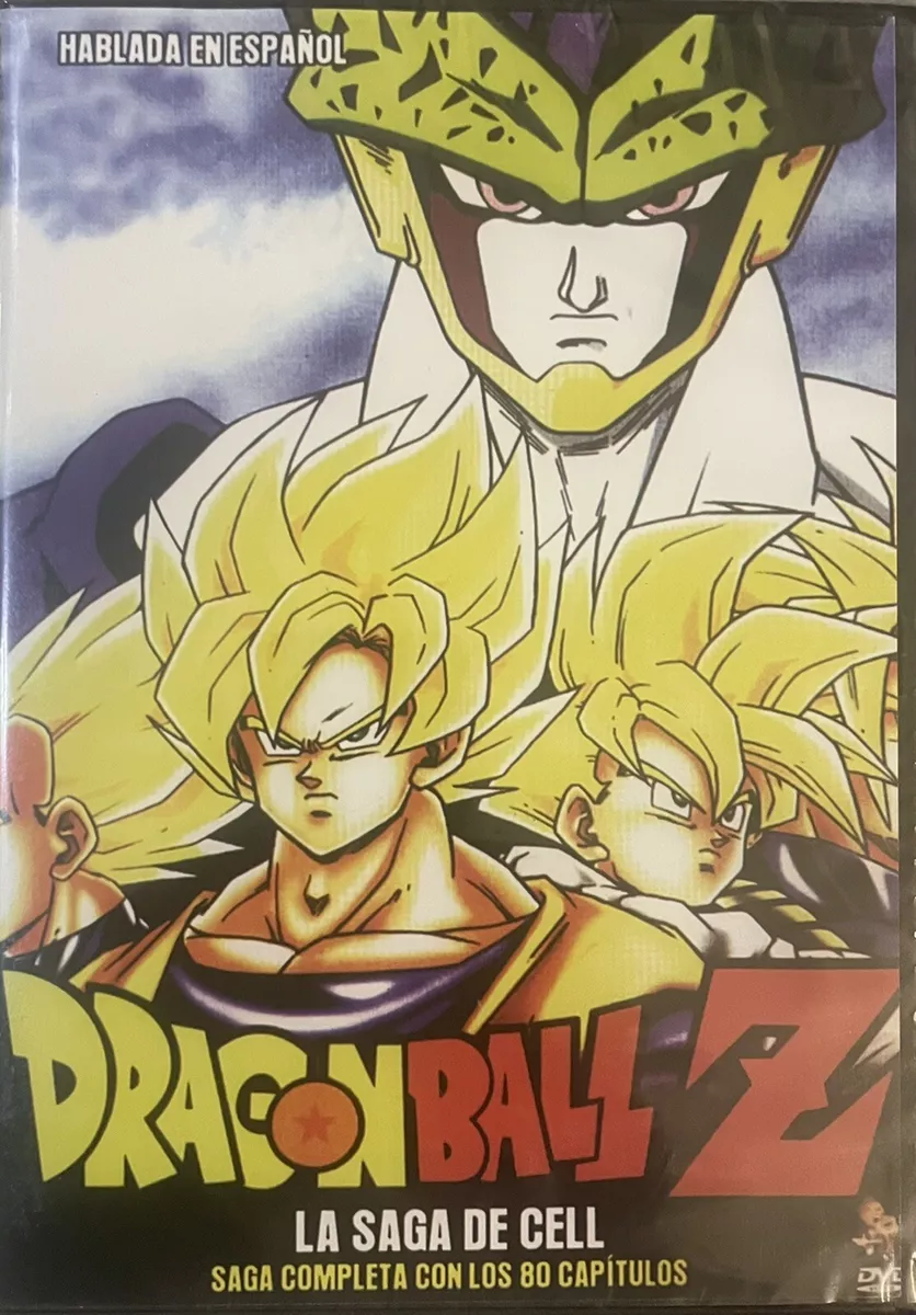 DRAGON BALL Z DVD La Saga De Cell Español Latino SPANISH 80 EPISODIOS New