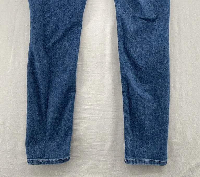 Lee Blue Denim Pullon Jeans Jegging Womens MED Skinny Distressed Midrise Stretch thumbnail 8