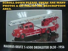 WOW EXTREMELY RARE Magirus S6500 Ladder DL30 Fire Zagreb 1956 1:43 Minichamps