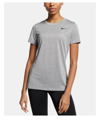 New Nike Women's Dry Legend Training T-Shirt Dark Gray Heather/Black