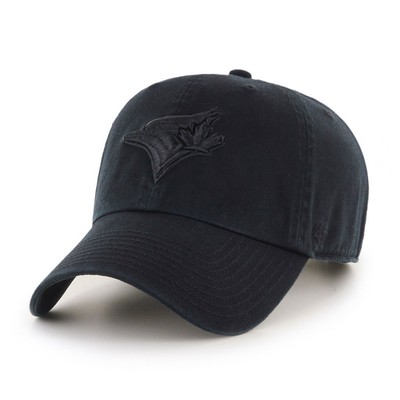 '47 Men's Toronto Blue Jays Black On Black Clean Up Adjustable Hat - One Size