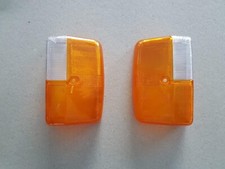 COPPIA LENTI VETRI FRECCE ANTERIORE BIANCO ARANCIO APE 600 CAR P 501 601 RP477