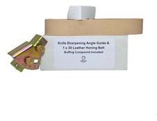 Knife Sharpening Angle Guide and 1 x 30 Leath...