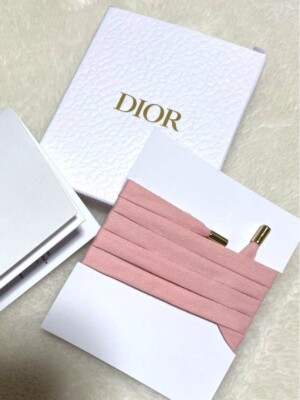 Christian Dior Pink Bracelet Choker Gold Charm Ribbon String  display picture 3