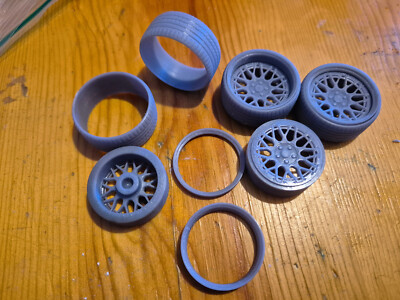 Rotiform LVS-m 3DPrinted wheels Reifen Maßstabsmodell Diecast im Maßstab 1:18