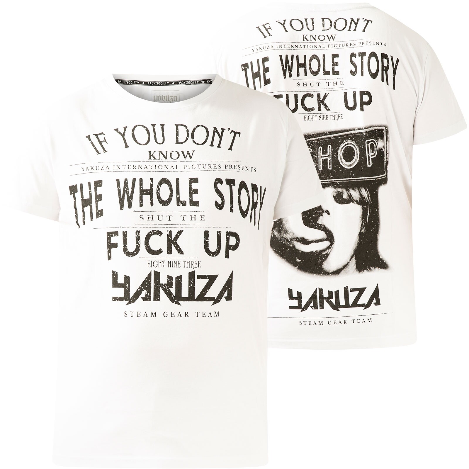 Футболка YAKUZA XXX Shop TSB-17022 Белые футболки Wei 4490₽