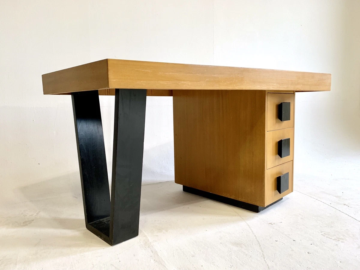 PAUL FRANKL MID CENTURY MODERN DESK VINTAGE MAHOGANY LACQUER