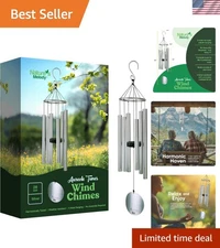 Nature’s Melody 6-Tube Wind Chimes - Rustproof Aluminum, 28-56” Size Options
