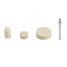 1/2'' Felt Pad Wheel+1'' Felt Pad Wheel+3/8'' Felt Polishing Tip+1/8" Mandrel