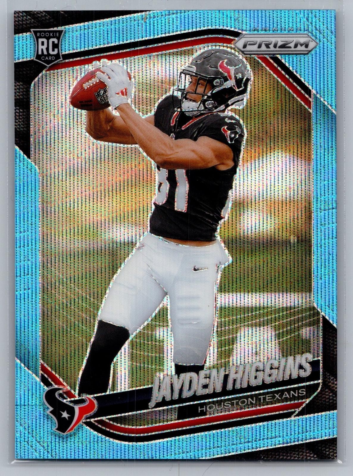 2025 Panini Prizm #376 Jayden Higgins Blue Wave #/230