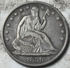 1859-O 50c Seated Liberty Half Dollar. Attractive Circulated Details, Cleaned
