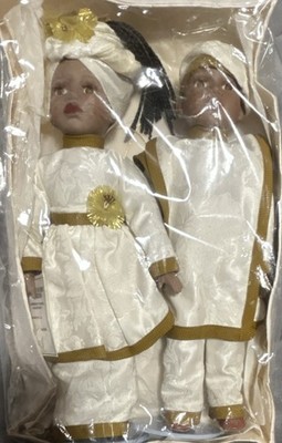 Uhuru freedom African Doll Set of 2 in Traditional Cultural Attire