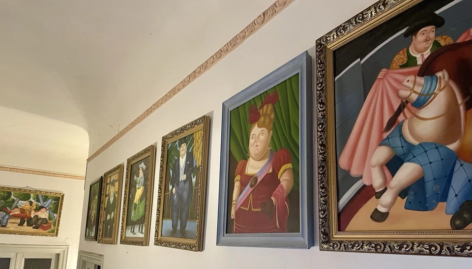 FERNANDO BOTERO - Quadro OPERA SU TELA Riproduzione Corrida e Flamenco Cm. 90X60 - Immagine 2 di 2