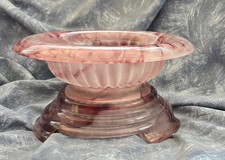 DAVIDSONS — ART DECO — CLOUD GLASS — AMETHYST  — GLASS BOWL & PLINTH  — PCN