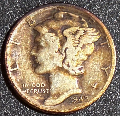 New Listing1942 MERCURY DIME 90% SILVER US COIN - Errors? Old Collection New 2 Market 9A