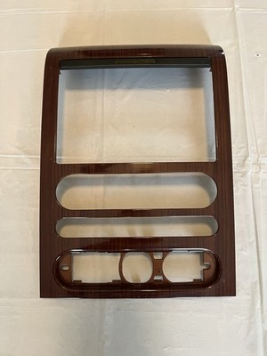 2004-2008 FORD F150 DASH RADIO CLIMATE BEZEL TRIM PANEL WOODGRAIN 6L302SASMEB