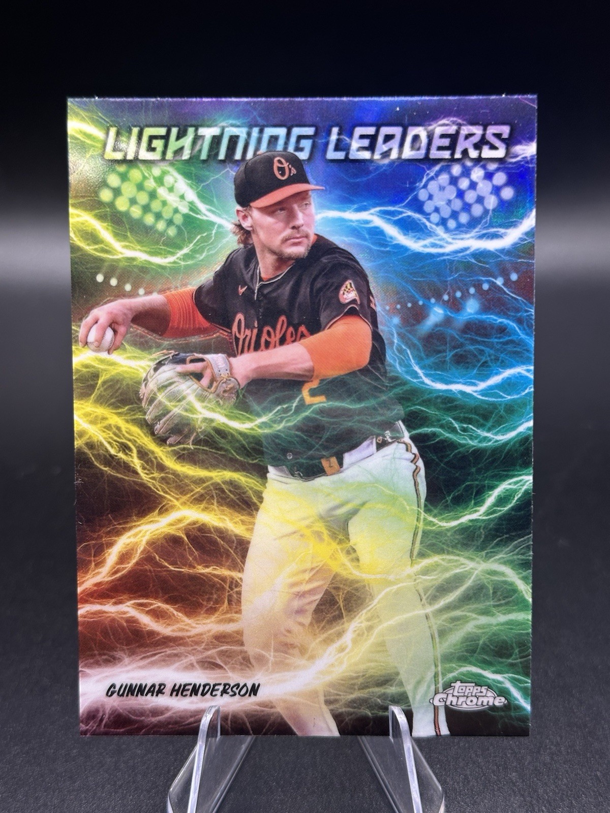 2025 Topps Chrome Lightning Leaders Gunnar Henderson #LL-4 Baltimore Orioles