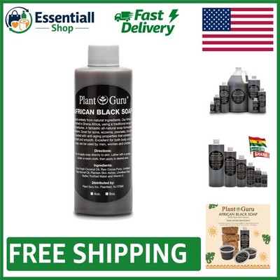 Revitalizing African Black Soap Liquid - 4 oz for Radiant Skin & Healthy Hair
