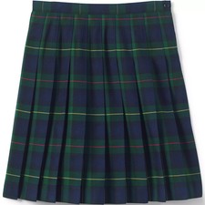Lands' End School Uniform Girls Plaid Pleated Skirt Below the Knee Size 8