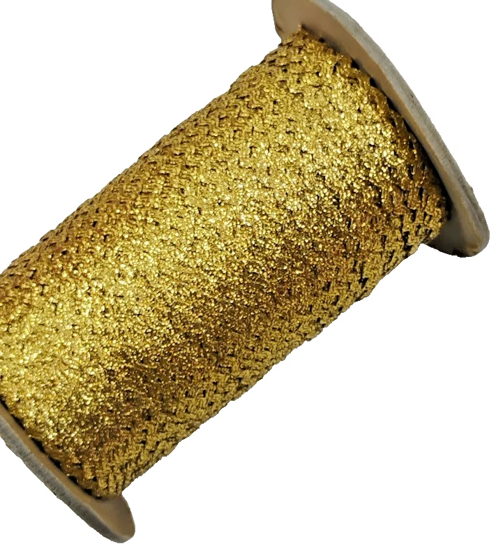 Metallic Gold Tiny Rick Rack Trim Ribbon 3/16 inch wide x 20 yards B62 - Image 3 of 4