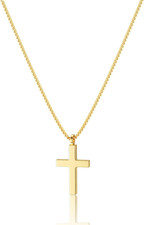 Gold Plated Cross Necklaces for Women, Dainty Gold Plated Cross Choker Necklace