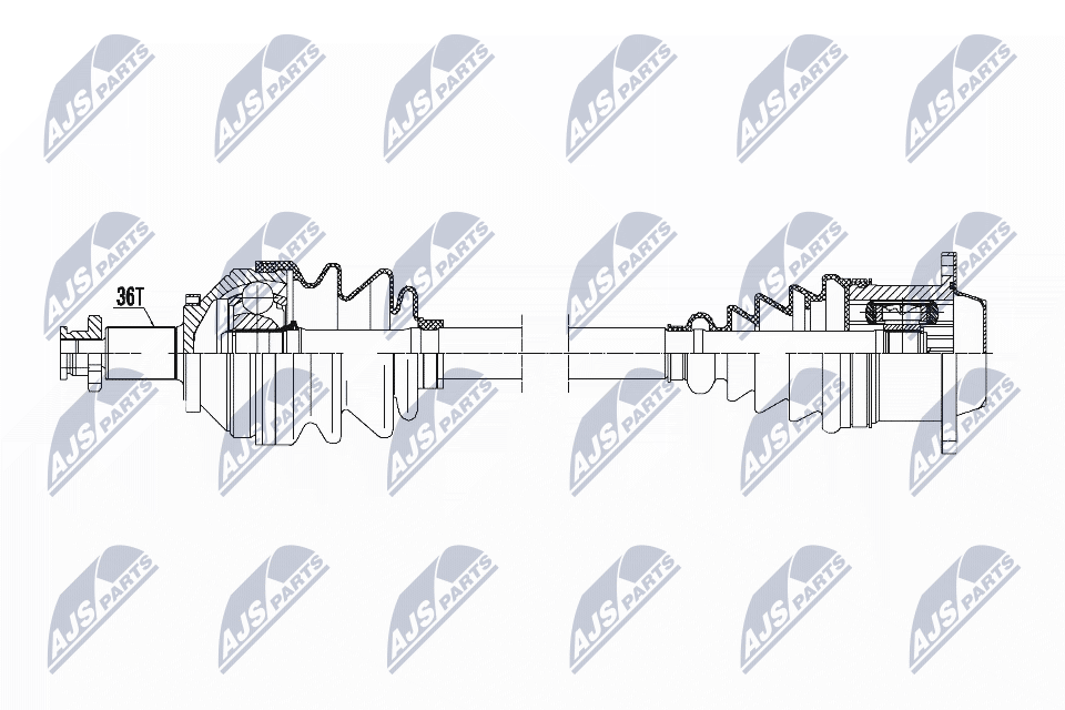 Driveshaft Front Axle Left NPW-VW-145 NTY for SKODA VW SEAT - Image 7