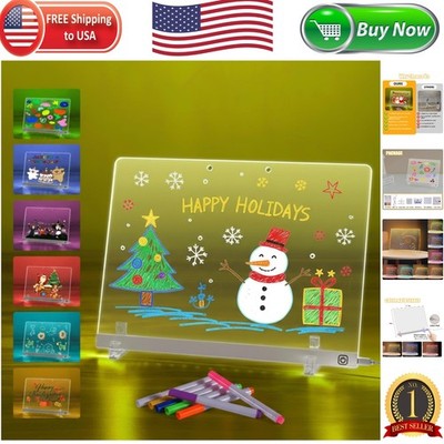Versatile LED Doodle Board 13.7''x10'' - Illuminate Creativity at Home or Office