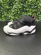 Jordan 6 Rings Shoes Kids Sz 9c Black/University Red/ White Shoes Sneakers Youth