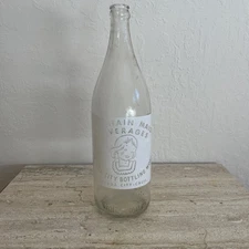 Mountain Maid Beverages, Nevada City, Calif Rare 1 Qt 32 Oz  Soda Bottles