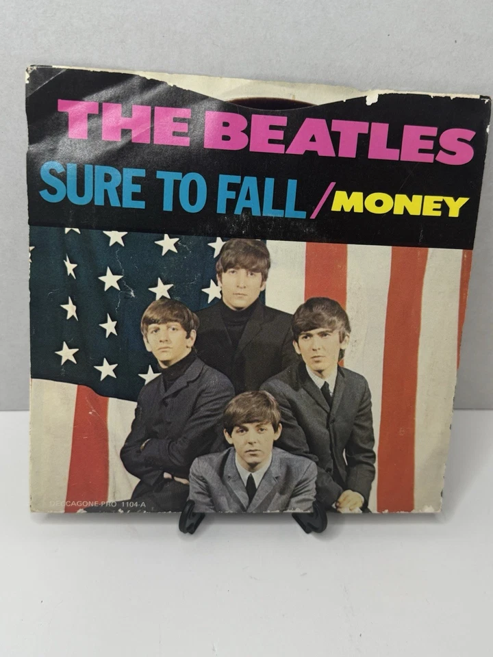 BEATLES: money / sure to fall DECCAGONE 7" Single 45 RPM Foto 2 de 4