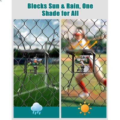 Cell Phone Fence Mount with Foldable Shade, Game Changer Mounting Kit for iPh...