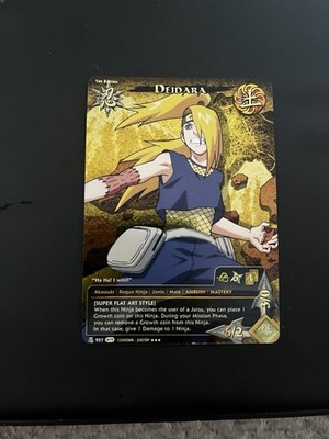 Naruto CCG Deidara Set 19 S19 Super Rare 957 1st Ed Mint