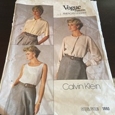 Vogue 1860 Sewing Pattern Top & Blouse, Size ...