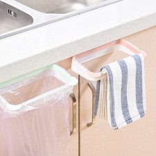 Foldable Kitchen Trash Bag Holder ABS Material Cabinet Door Mount 18.5x12x3.5cm